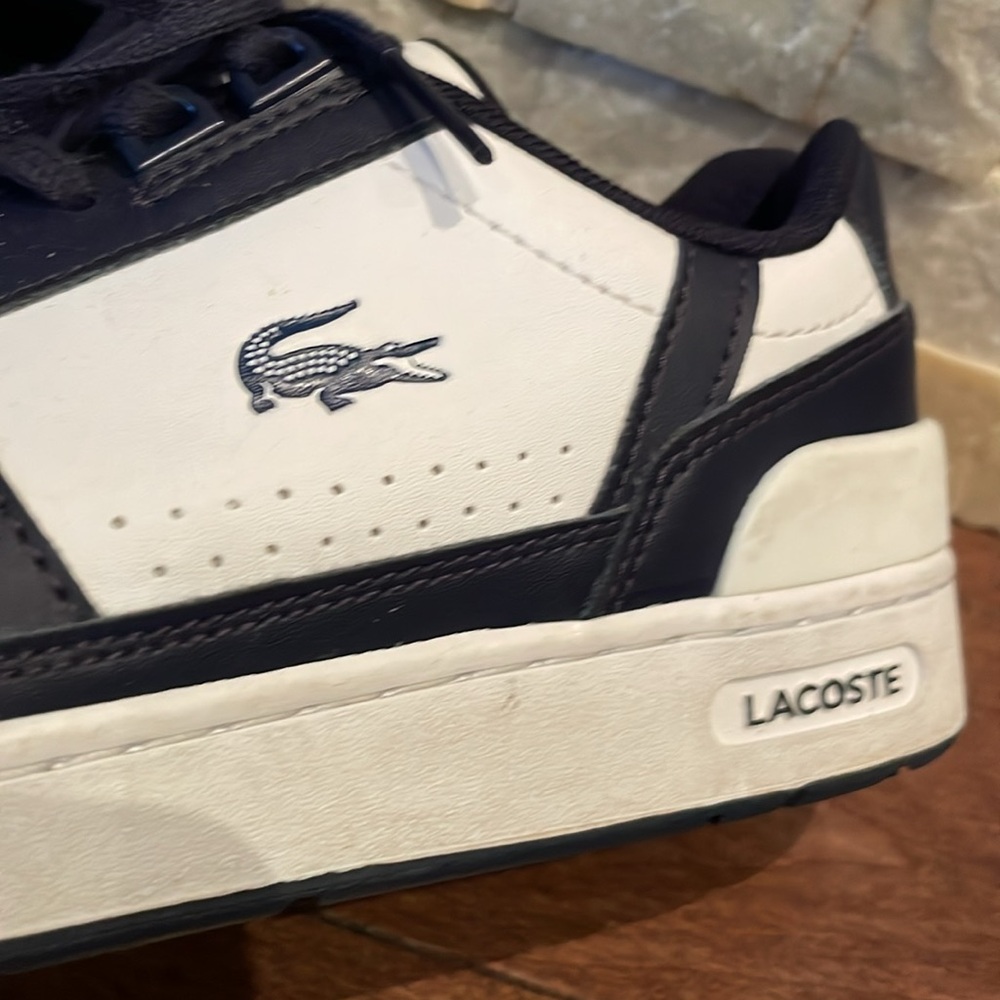 Lacoste Boy’s White and Navy Sneakers - Picture 2 of 10